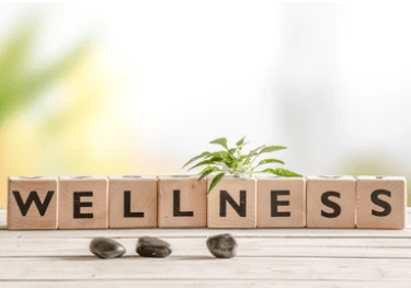 wellness rite by wood cubes