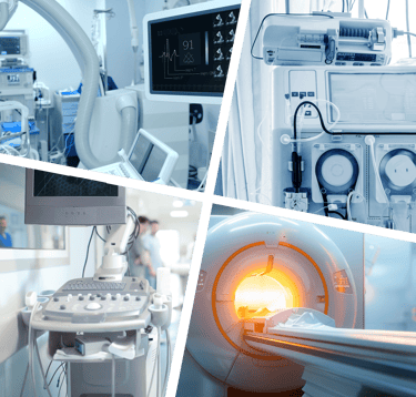 Medical equipment: surgical suite, renal replacement, ventilator machines, MRI, ,  