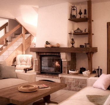 Le salon de la Ferme du Veyre à Saint Bonnet en Champsaur