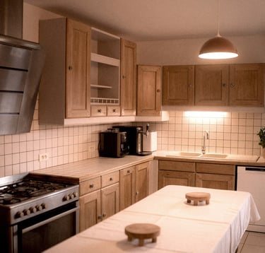 La cuisine de la Ferme du Veyre à Saint Bonnet en Champsaur