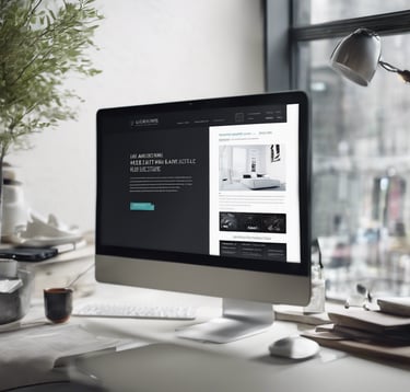 web design on a desktop