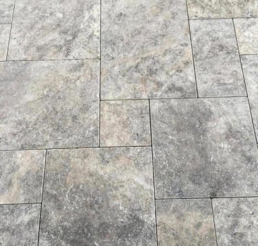 Silver travertine marble