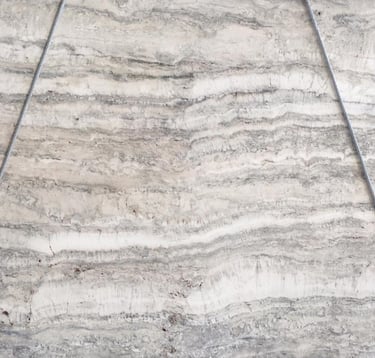 Gray Travertine vein cut