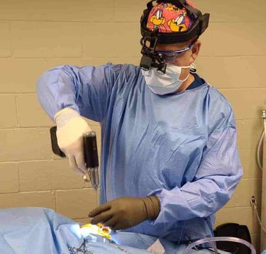 Dr. Mitch Gillick performing surgery