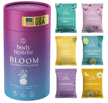 aromatherapy shower steamer tablets 6 pack of varying scents