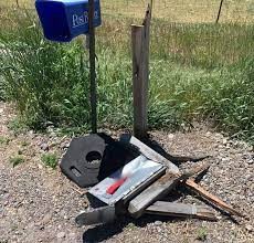 Damaged mailbox