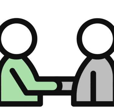 two people shaking hands