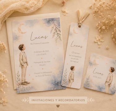 Invitaciones y recordatorios personalizados hechos a mano por Amélie Art