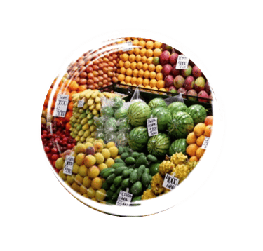 Etal fruits Marché de Minorista de Medellin