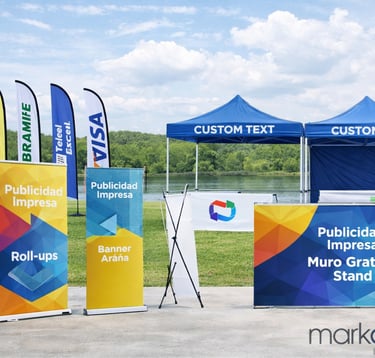 banderas, carpas, banners publicitarios