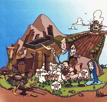 A picture to represent the eight illustrations of the local church in the Bible.