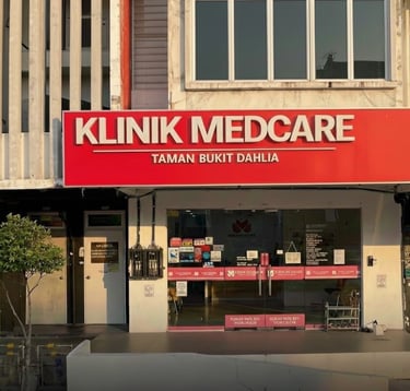 klinik terus masuk di pasir gudang dan taman bukit dahlia