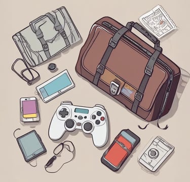 Afilirich Banner: Gameboy, Handy, Tasche, Karte
