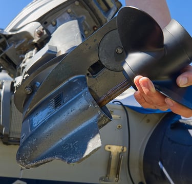 Pic of Damaged Skeg on Lower Unit