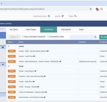 Automated Underwriting in eqLend Mission Control