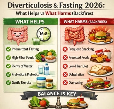 ⚕️🧠 Diverticulosis & Fasting 2026 What Helps vs What Harms (Backfires)  