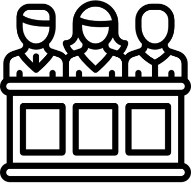Icon of jury standing