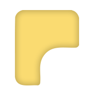 Un objeto cuadrado amarillo con un fondo transparente de diseño