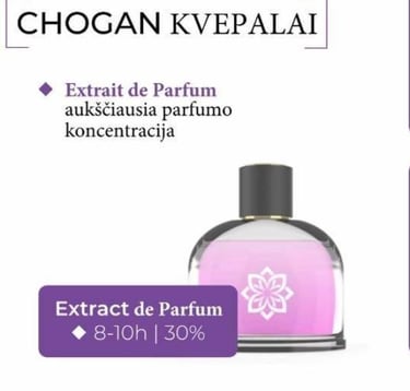 30 % kvepalų esencijos kvepalai be vandens su augalų alkoholiu