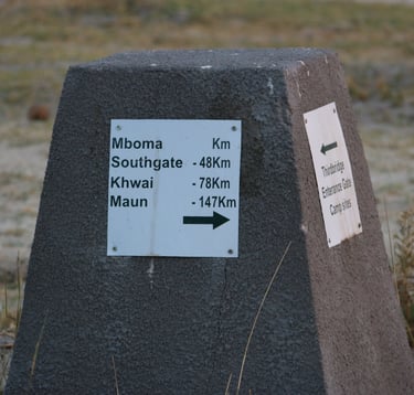 Direction block in Moremi Game reserve 