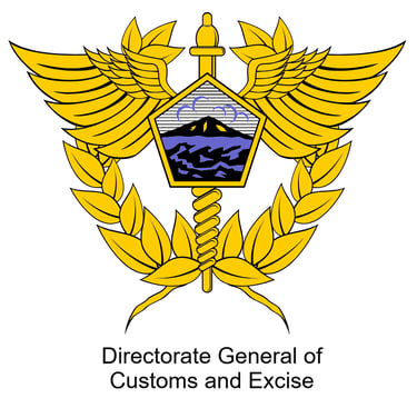 Official logo of the Indonesia Directorate General of Customs and Excise featuring golden wings and a laurel wreath.