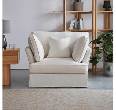 25Home Hygge White Armchair