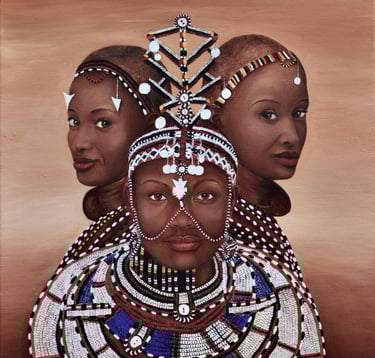 African Queens. Oils on Canvas  by Clare Littleton