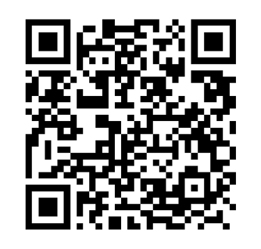 Black and white digital QR code icon for mobile scanning and website link access.