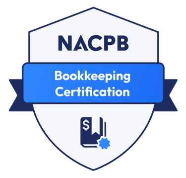 a bookkeeping certification badge from the nacpb