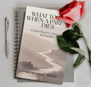 a book with a rose on it and a notebook with a pen
