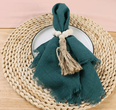 serviette vert émeraude