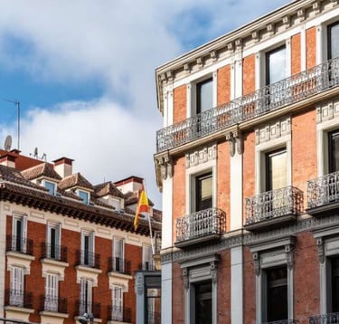 Edificios en barrio de Salamanca en Madrid