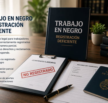 Asesoramiento legal en Córdoba por trabajo en negro y registración laboral deficiente