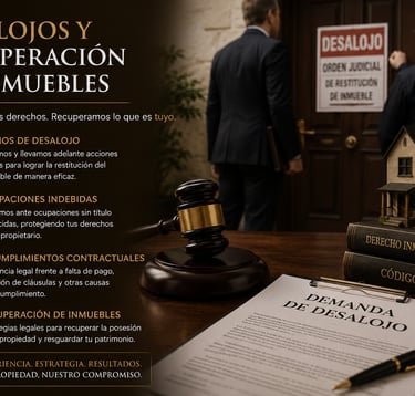 Desalojos y recuperación de inmuebles en Córdoba. Asesoramiento legal para propietarios, ocupaciones