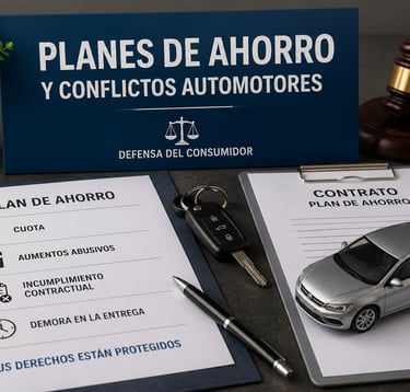 Asesoramiento legal en Córdoba por planes de ahorro, incumplimientos y conflictos automotores