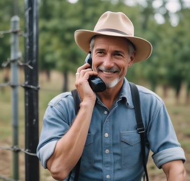 person on phone