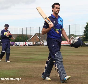 Marc Ellison, Challenge Cup Final 2018, courtesy of Cricket Europe