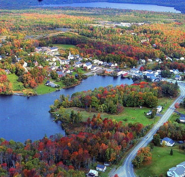 Aerial view of Monson, Maine
