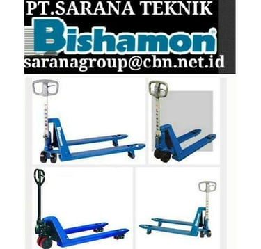 Jual Bishamon Handpallet, jual Bishamon Stacker, jual OPK Handpallet