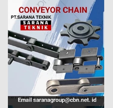 Jual Tsubaki Conveyor Chain, jual Renold Roller Chain, jual Hitachi Roller Chain.