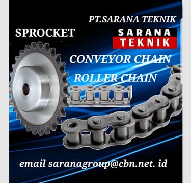 Jual Tsubaki Conveyor Chain, jual Renold Roller Chain, jual Hitachi Roller Chain.