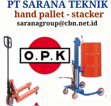 Jual Bishamon Handpallet, jual Bishamon Stacker, jual OPK Handpallet