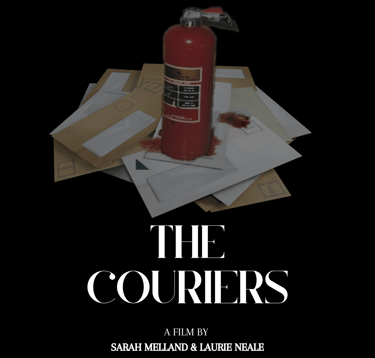 Movie poster for “The Couriers.” Legal thriller about a murder case, media obsession & buried truths