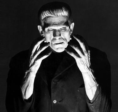 La créature du Dr Frankenstein par Boris Karloff 