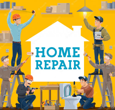 a group of men working on a home repair