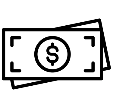 A cash icon that represents the solution to the restaurant owners dilemma.