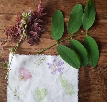 création à partir de végétaux et matériaux recyclés