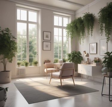 Bright living room with modern inventory