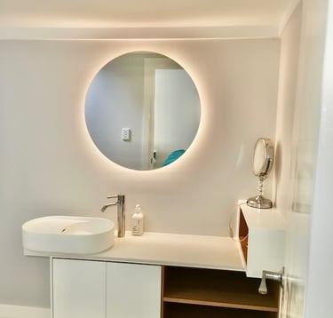 custom built bathroom vanity Kawau renovation