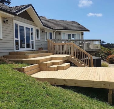 House renovation with deck